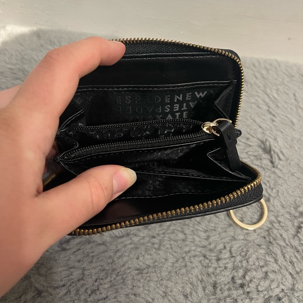 KATE ♠️ SPADE BLACK LEATHER SM WALLET - Picture 8 of 8